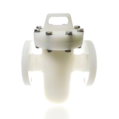 Topfschmutzf&auml;nger aus PVDF mit FPM Dichtungen