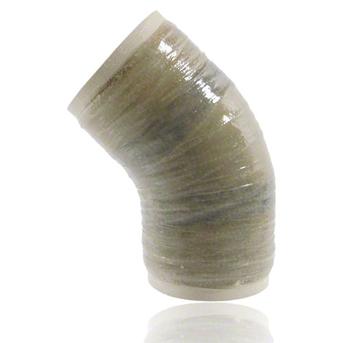 UP-GF-PVDF Bogen 45&deg; DIN 16 966, Form E2, Rohrtyp B, Liner PVDF, mit Laminatende, PN 16