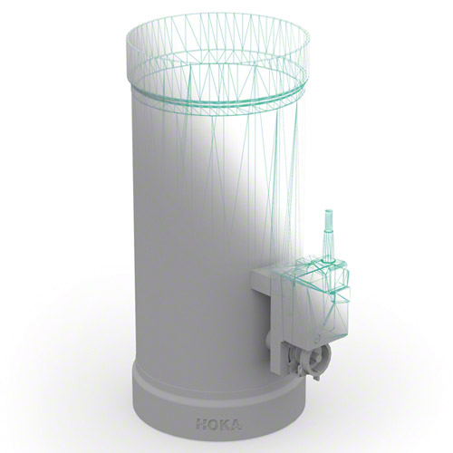 PVC Regelklappe mit&nbsp; Muffen vorgerichtet f&uuml;r Stellmotor, Ausf&uuml;hrung 2 mit Anschlag f&uuml;r Klappenblatt