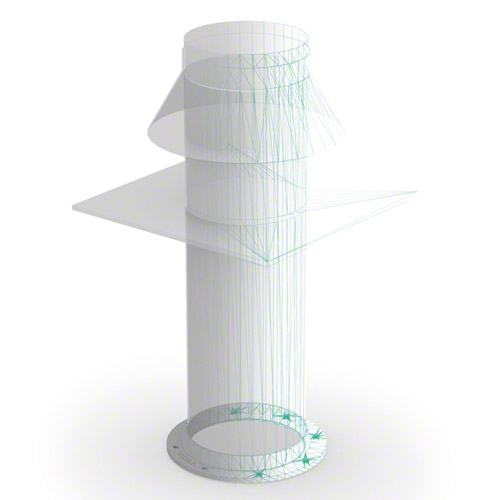 PVC Flansch f&uuml;r Dachaufsatz