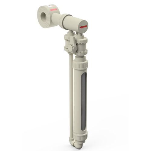 Nebenstromdurchflussmessger&auml;t PP-H Typ DST-PP PN 10 DN 150