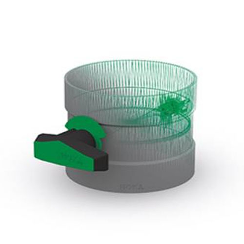 PP-el-s Absperrklappe mit Griff, 15&deg; Raster, m.Dichtung, beidseitig Muffe, elektrisch leitf&auml;hig