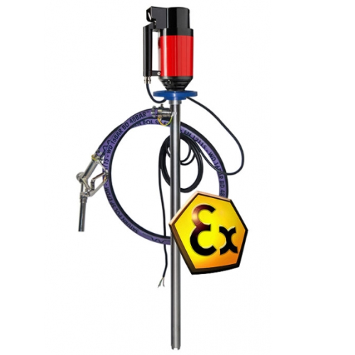 Ex-gesch&uuml;tztes Fasspumpen-Set Typ JP 440 f&uuml;r brennbare Medien (IBC Container), Tauchrohrl&auml;nge 1200 mm