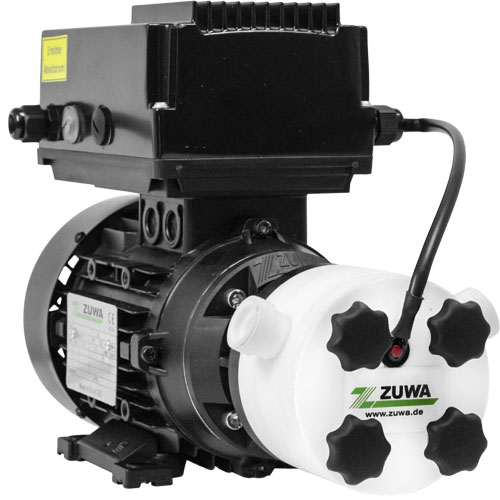 Impellerpumpe mit Motor, Kabel und Stecker, F&ouml;rdermenge 28l/min, 400 V, mit Frequenzumrichter, FKM Dichtung